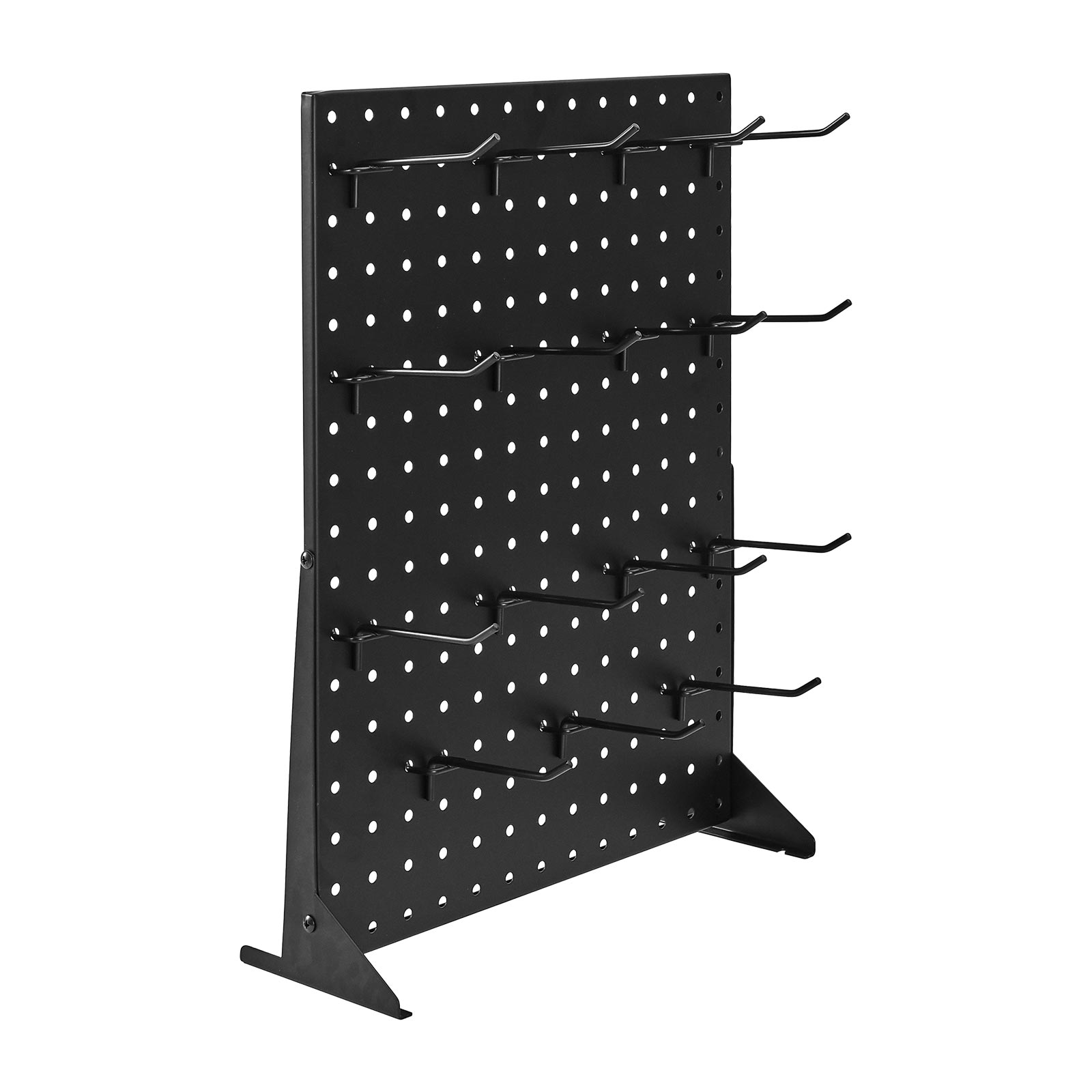 Pegboard Display Stand With 15 Hooks Pegboard Panels Display Black (1 PCS)_voghion.com